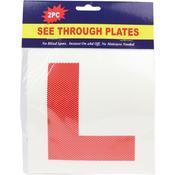 2pc See Through Self-Adhesive L Plate 15*15cm(10)