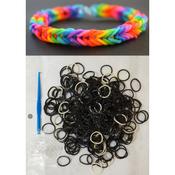 300Pcs B&amp;W Loombands (12)