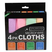 4pk Microfibre Cloths