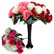 18Head Flower 38cm (Cream,White,Red,Rose red,Light pink,Yellow,Blue) image
