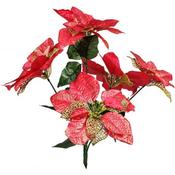 5 Head Glitter Poinsettia image