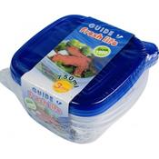 3pc Plastic Fresh Box 14X14X6cm