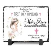 To Special Girl on Communion Personalised Slate
