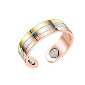 Three Tone Copper Magnetic Ring Adjustable Size