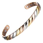 Slánú Neart Three Tone Copper Magnetic Bangle for Women