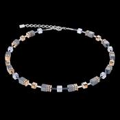 Coeur De Lion GeoCube Haematite Necklace Black Ice