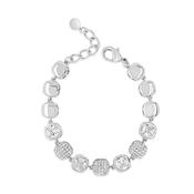 Absolute Jewellery Squared Diamonds Silver Bracelet