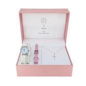 Communion Sterling Silver Sparkling Cross &amp; Classic Watch Gift Set image