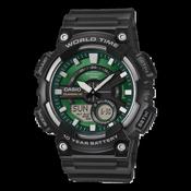 Casio AEQ-110W-3A2V Analogue-Digital Green Dial Watch