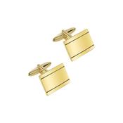 Gold Plated Men's Cufflinks with Black Detail image