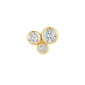 9ct Gold Trilogy Flat Back Cartilage Piercing