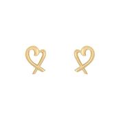 9ct Gold Open Heart Stud Earrings image