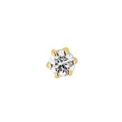 9ct Gold Lab Diamond Flat Back Ear Piercing image