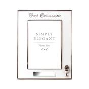 Personalised White Communion Photo Frame 4" x 6"