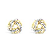 Sterling Silver Two Tone Eternal Knot Stud Earrings image
