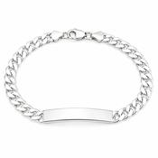 Sterling Silver Curb Chain ID Bracelet 5mm