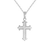 Diamond Cut Fancy Sterling Silver 20mm Cross