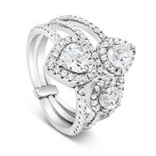 Absolute Jewellery Sterling Silver 3-in-1 Charm Ring image