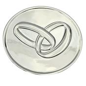 Silver Plated 36mm Personalised Wedding Coin