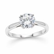 Sterling Silver Four Prong 2ct Solitaire Promise Ring image