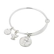 Chalice Cross &amp; Angel Silver Plated Communion Bangle