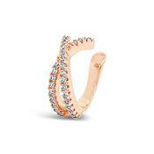 Crisscross Rose Gold Diamante Ear Cuff image