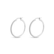 Sterling Silver Classic CZ Hoop Earrings image