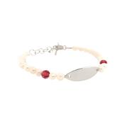 July Fresh Water Pearl Personalized Sterling Silver Bracelet image