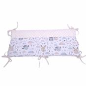 Baby Cot Organizer – 2-Pocket Storage Solution for Nappies, Pacifiers &amp; Essentials  | Owls &amp; Bunnies