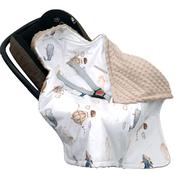 Infant Car Seat Blanket With Hood – Toupe | Premium Cotton | Sky Voyage | Newborn+
