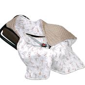 Baby Car Seat Blanket 0-12 Months  Plush | Retro Bunny | 2 Colours