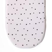 CARRY COT FITTED SHEET- SCATTERED BLACK DOTS