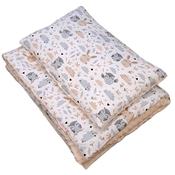Duvet &amp; Pillow For Cot 70x140cm (18m–5y) Cotton &amp; Plush| Owls &amp; Bunnies