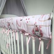 Crib Bumper For Top Rail Teething Guard -Ballerinas Pattern 140cm image