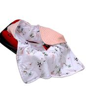 Baby Car Seat Blanket 0–12 Months – Hummingbirds &amp; Flowers | Peach Pink Plush | 3 &amp; 5 Point Harness