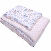 Baby Duvet &amp; Pillow Set – 75x100 cm | Soft &amp; Breathable Bedding for Baby | Owls &amp; Bunnies image