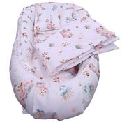 Swans and Lotus Flowers - Baby Nest Pod Lounger for Newborn (0-9 Months) 5-pc's Set