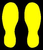 Adhesive Shoe Floor Graphic | Queue Marker