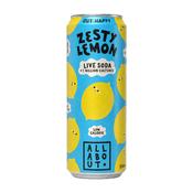 All About Kombucha Lemon Live Organic Soda