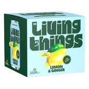 Living Things Lemon &amp; Ginger All Natural Soda Multipack