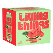 Living Things Watermelon &amp; Lime All Natural Soda Multipack