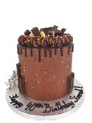 Chocolate Drip for 40th - Eve's Cakes image
