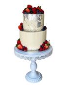 Elegant Wedding Cake with Berries - Eve's Cakes image