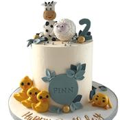 Adorable Farm Animal Cake - Eve's Cakes image