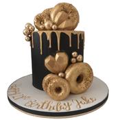 Black and Gold Cake - Eve’s Cakes image