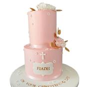 Blossom Blessings Christening Cake for Girls - Eve's Cakes