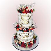 Wedding Cake with Berries - Eve's Cakes
