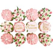 Pink Flower Cupcakes for Christening - Eve's Cakes