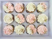 Pink and Beige Cupcakes - Eve's Cakes