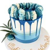 Blue Drip Confirmation Cake - Eve's Cakes